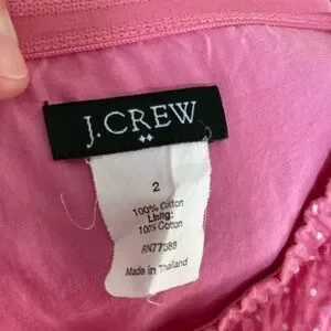 Robe J.Crew Bretelles Sirène Corsaire En Coton Rose – Taille 2